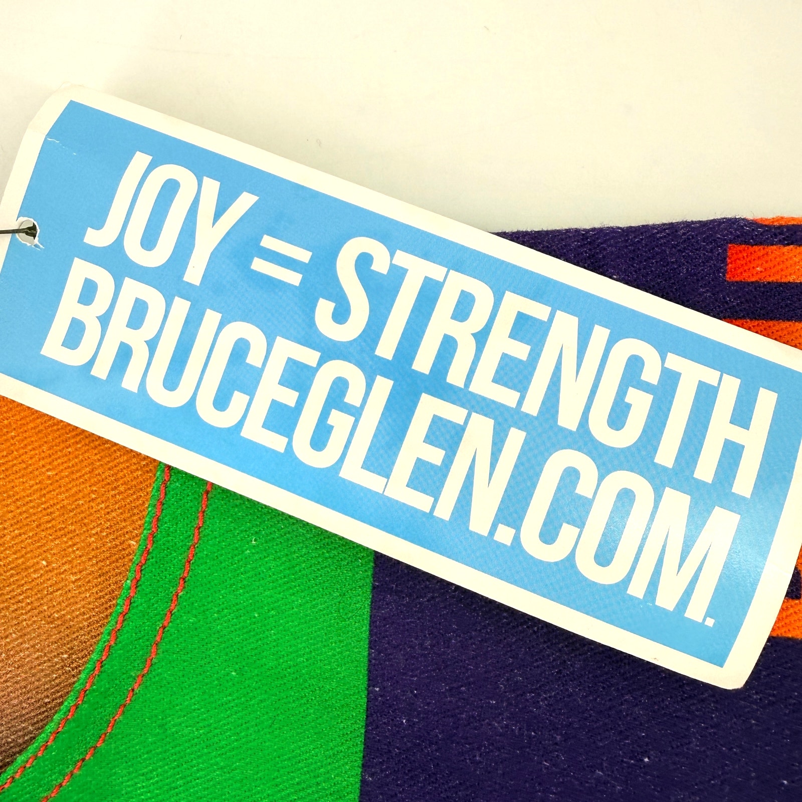 Bruceglen Colorblock Logo Mini Skirt Size 25 Pop Art Organic Cotton Denim — image 5 of 7